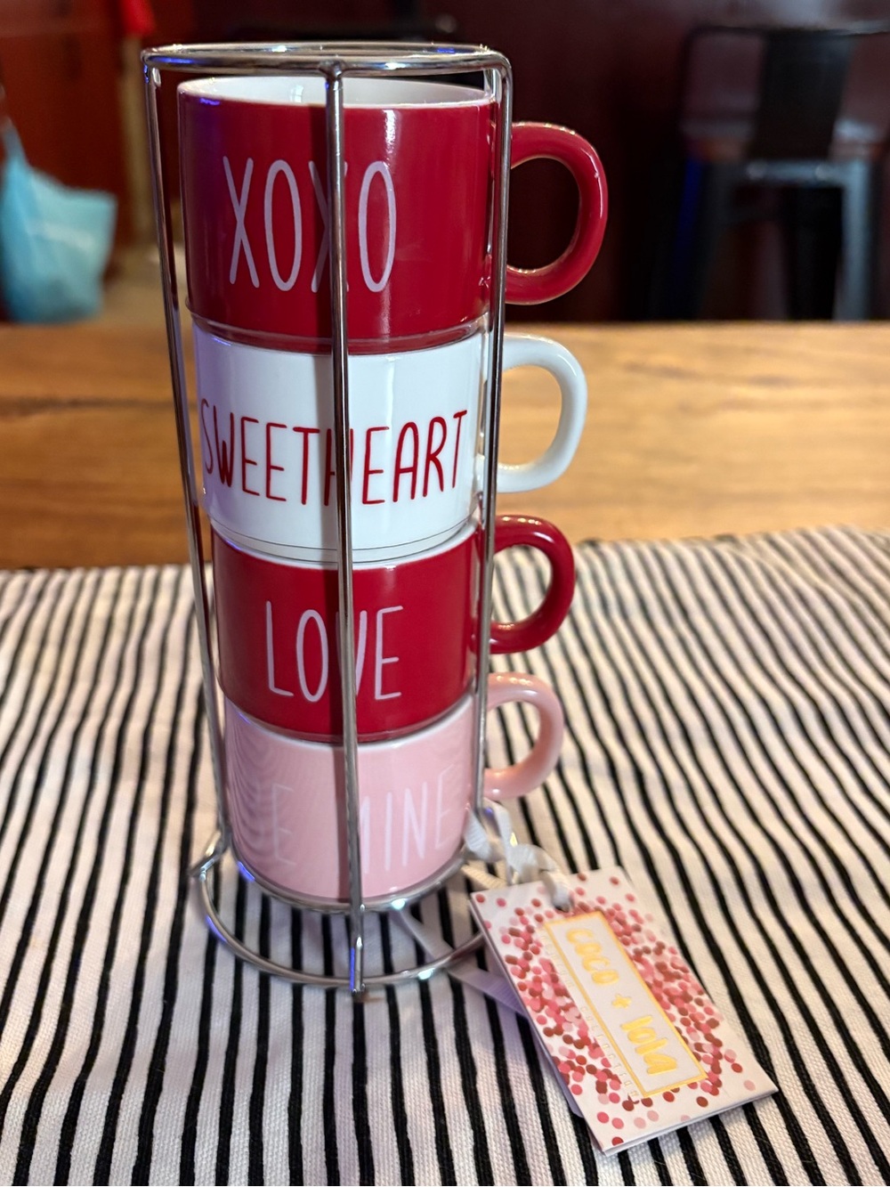 COCO + LOLA  Premium Collection Stackable Espresso Coffee Mug Set